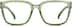 Square Prescription Protective Glasses 744224 in Green