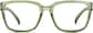 Front view of Square Prescription Protective Glasses 744224 in Green thumbnail