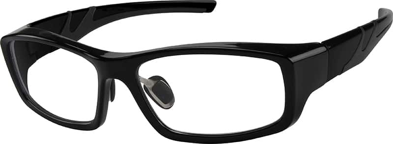 Angle view of Plastic Full-Rim Frame 744321 in Black