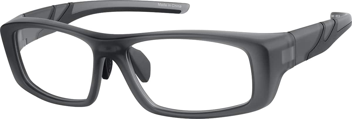 Angle view of Rectangle Sports Glasses 744812 in Gray