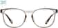 Front view of Square Glasses 747112 in Gray thumbnail