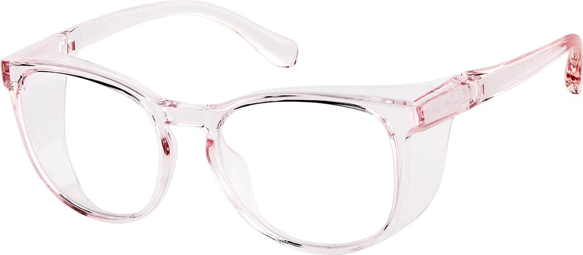 Angle view of Square Glasses 747119 in Pink