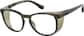 Angle view of Square Glasses 747121 in Brown thumbnail