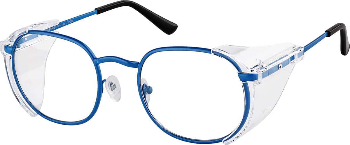 Angle view of Protective Glasses 747216 in Blue