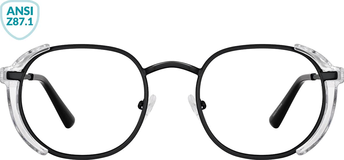 Front view of Protective Glasses 747221 in Black