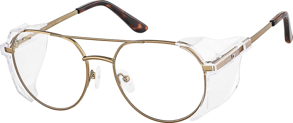 Angle view of Protective Glasses 747815 in Brown