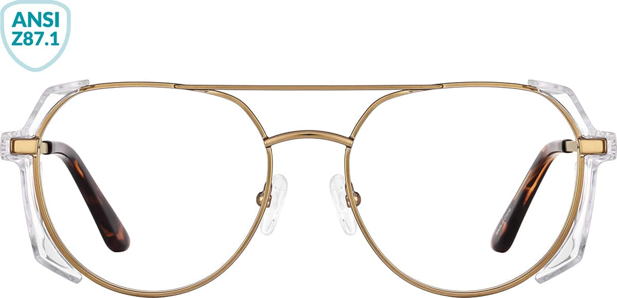 Front view of Protective Glasses 747815 in Brown