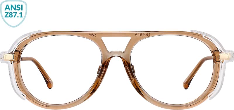 Brown Z87.1 Safety Glasses