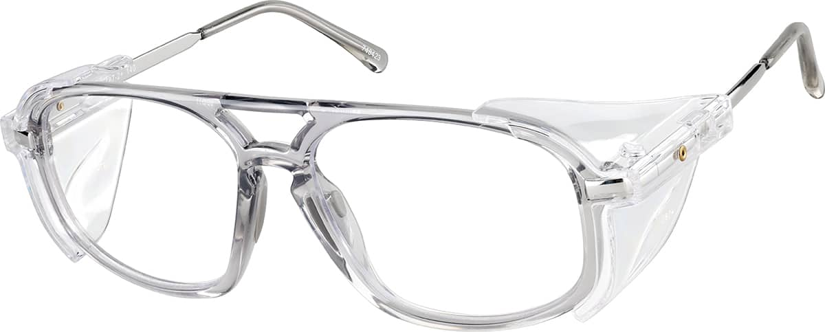 Angle view of Z87.1 Safety Glasses 748423 in Gray