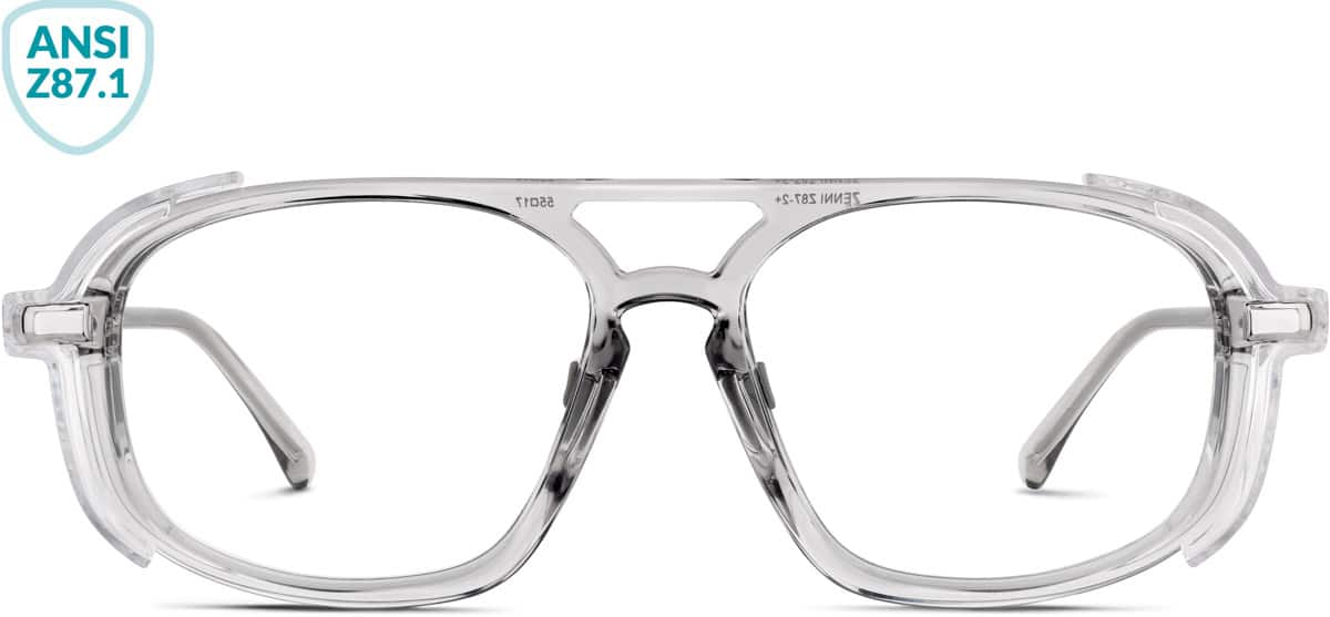 Front view of Z87.1 Safety Glasses 748423 in Gray