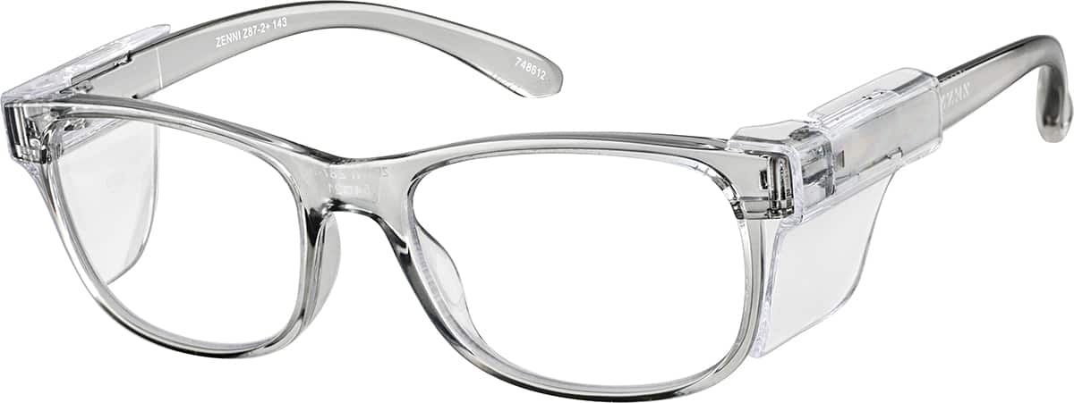 Angle view of Z87.1 Safety Glasses 748612 in Gray