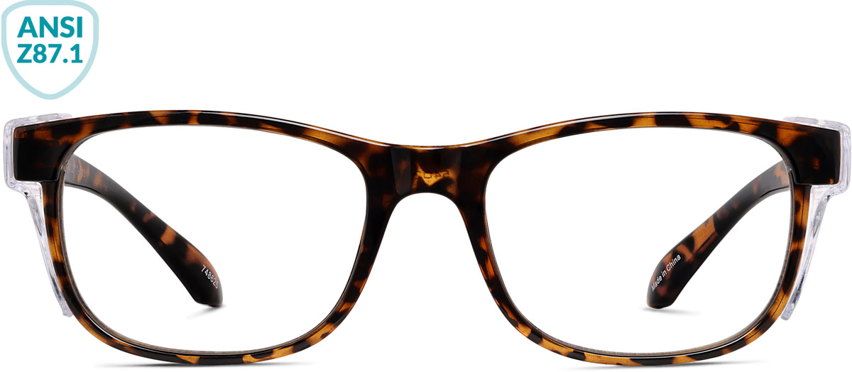 Tortoiseshell Z87.1 Safety Glasses