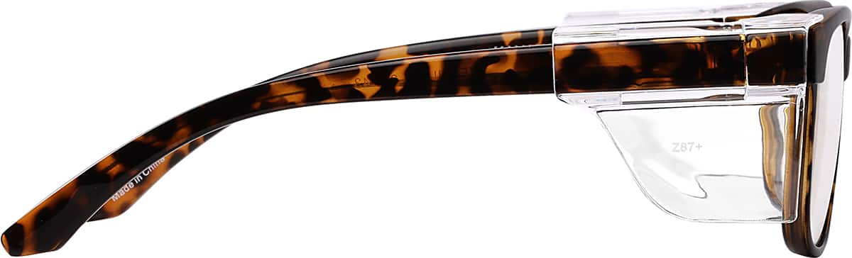 Side view of Z87.1 Safety Glasses 748625 in Tortoiseshell