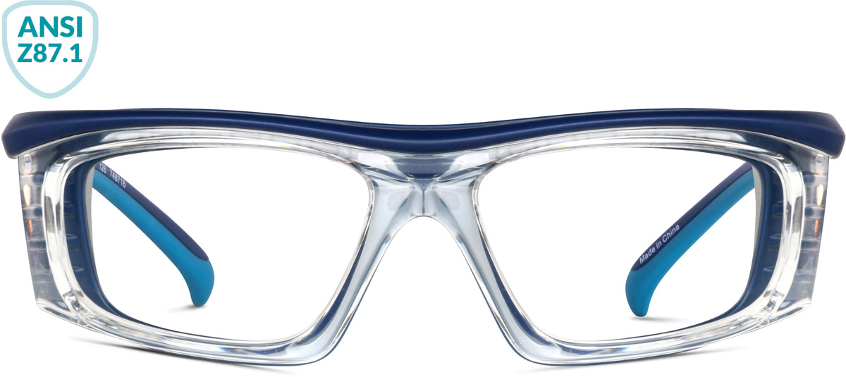 Blue Z87.1 Safety Glasses