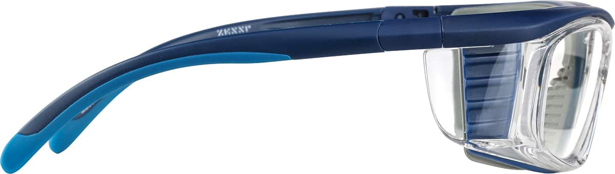 Side view of Z87.1 Safety Glasses 748716 in Blue