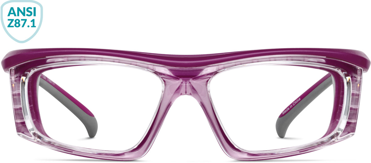 Purple Z87.1 Safety Glasses