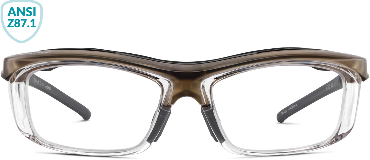 Brown Z87.1 Safety Glasses