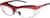 Angle view of Z87.1 Safety Glasses 748818 in Red thumbnail