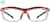 Front view of Z87.1 Safety Glasses 748818 in Red thumbnail
