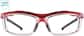 Front view of Z87.1 Safety Glasses 748818 in Red thumbnail