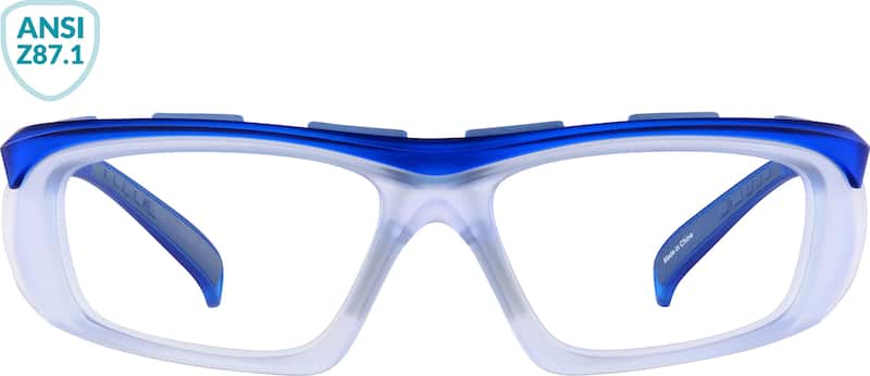 Blue Z87.1 Safety Glasses