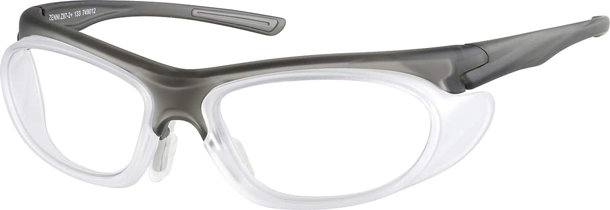 Angle view of Z87.1 Safety Glasses 749012 in Gray