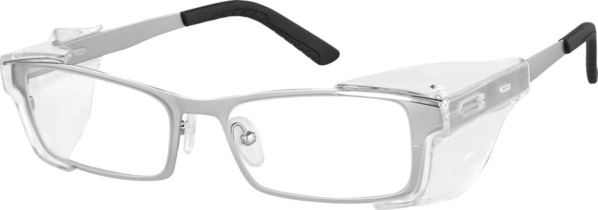 Angle view of Z87.1 Safety Glasses 749211 in Silver