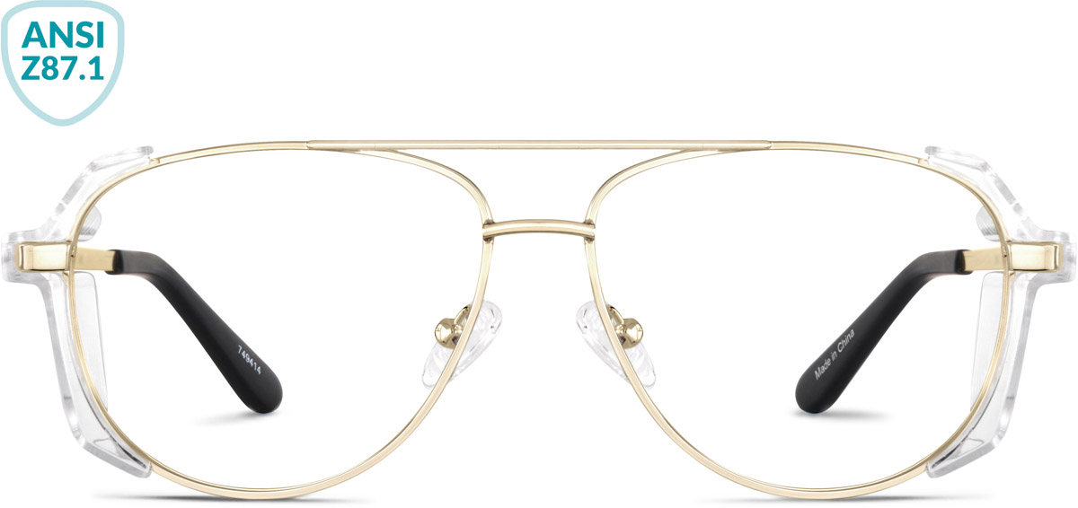 Gold Z87.1 Safety Glasses