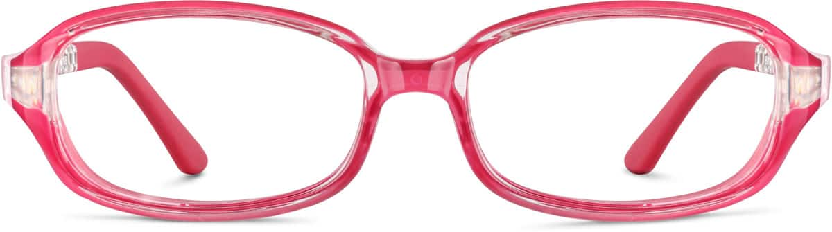 Front view of Kids' Protective Glasses 749518 in Red