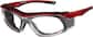 Angle view of Z87.1 Safety Glasses 749618 in Red thumbnail