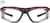 Front view of Z87.1 Safety Glasses 749618 in Red thumbnail