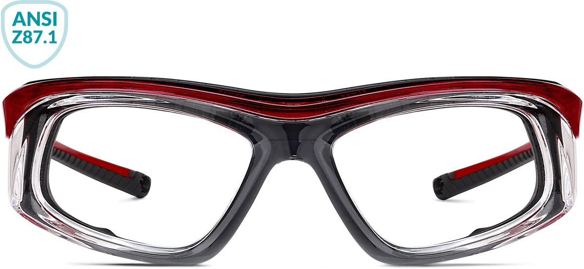 Red Z87.1 Safety Glasses