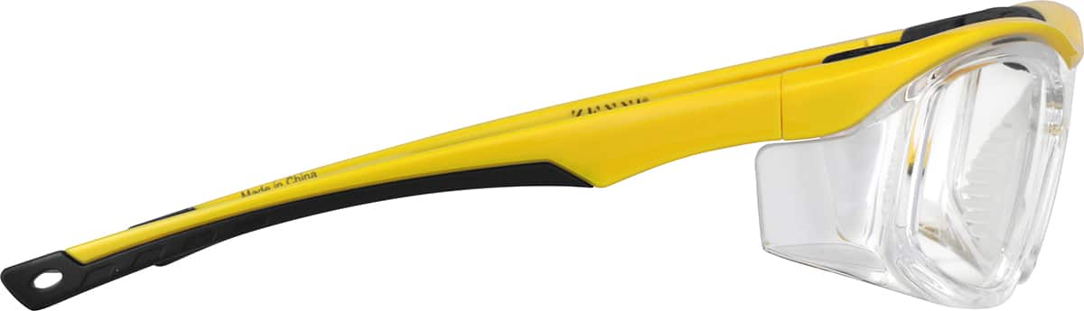 Side view of Z87.1 Safety Glasses 749922 in Yellow