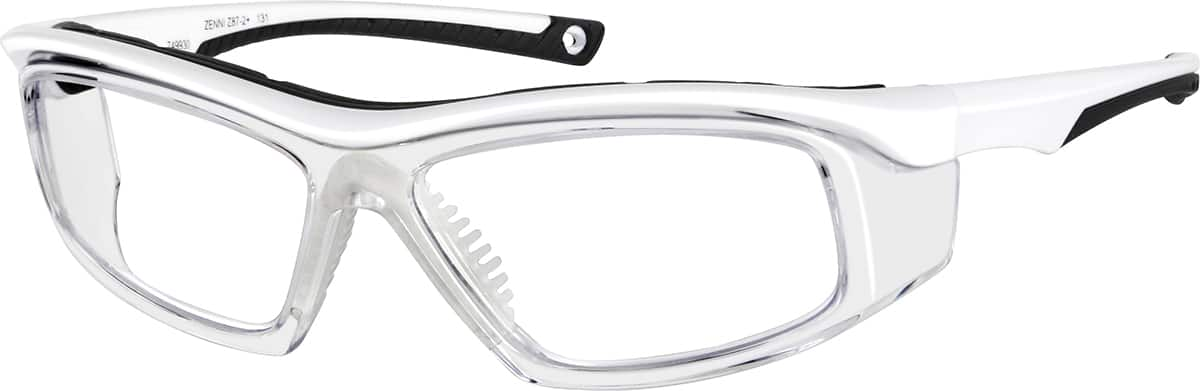 Angle view of Z87.1 Safety Glasses 749930 in White