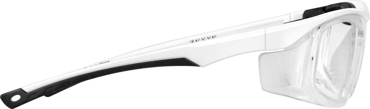 Side view of Z87.1 Safety Glasses 749930 in White