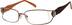 Rectangle Glasses 751015 in Brown