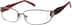 Rectangle Glasses 751018 in Red