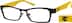 Rectangle Glasses 751122 in Yellow