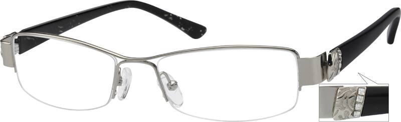 Silver Rectangle Glasses #751711 | Zenni Optical