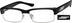 Rectangle Glasses 754521 in Black