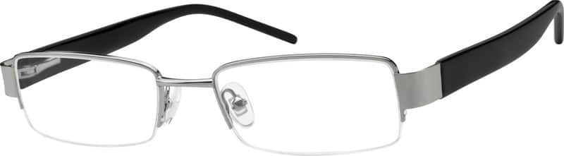 Silver Rectangle Glasses #756411 | Zenni Optical