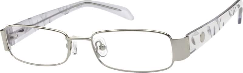 Silver Rectangle Glasses #758711 | Zenni Optical