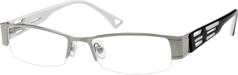 Silver Rectangle Glasses #759011 | Zenni Optical