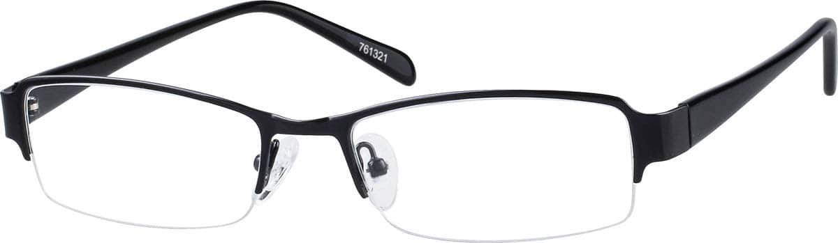 Angle view of Rectangle Glasses 761321 in Black