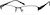 Angle view of Rectangle Glasses 761321 in Black thumbnail