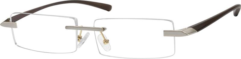 Zenni Rimless Silver Rimless Glasses #763211 | Zenni Optical