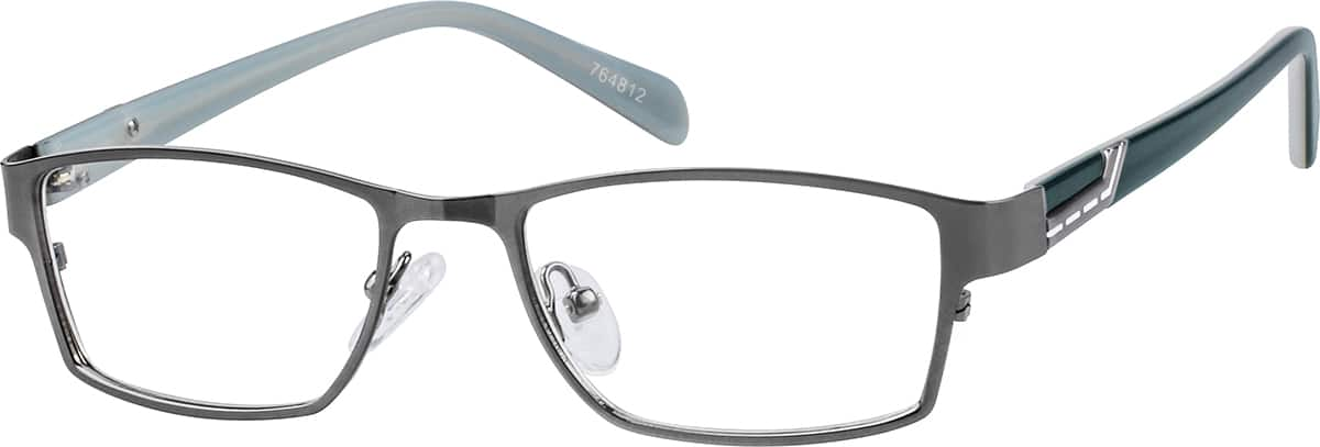 Angle view of Rectangle Glasses 764812 in Gray