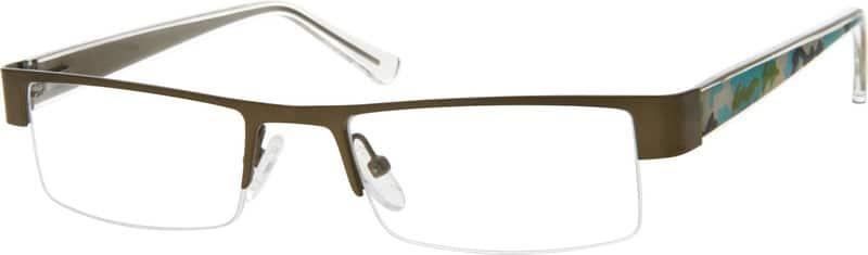 Angle view of Rectangle Glasses 766224 in Brown