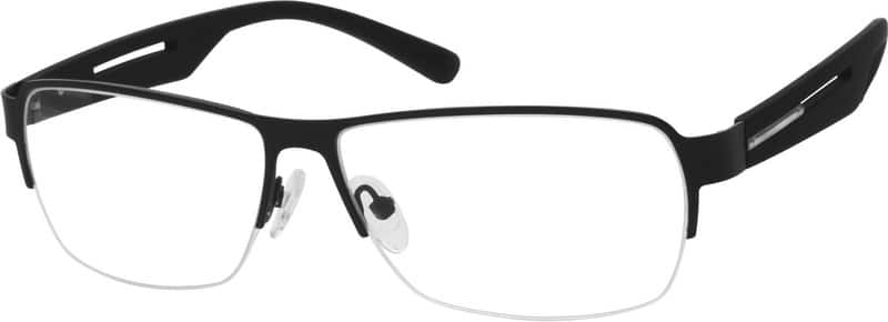 Angle view of Rectangle Glasses 766421 in Black