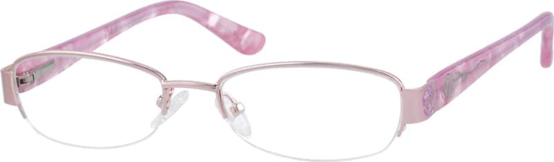 Angle view of Oval Glasses 768619 in Pink